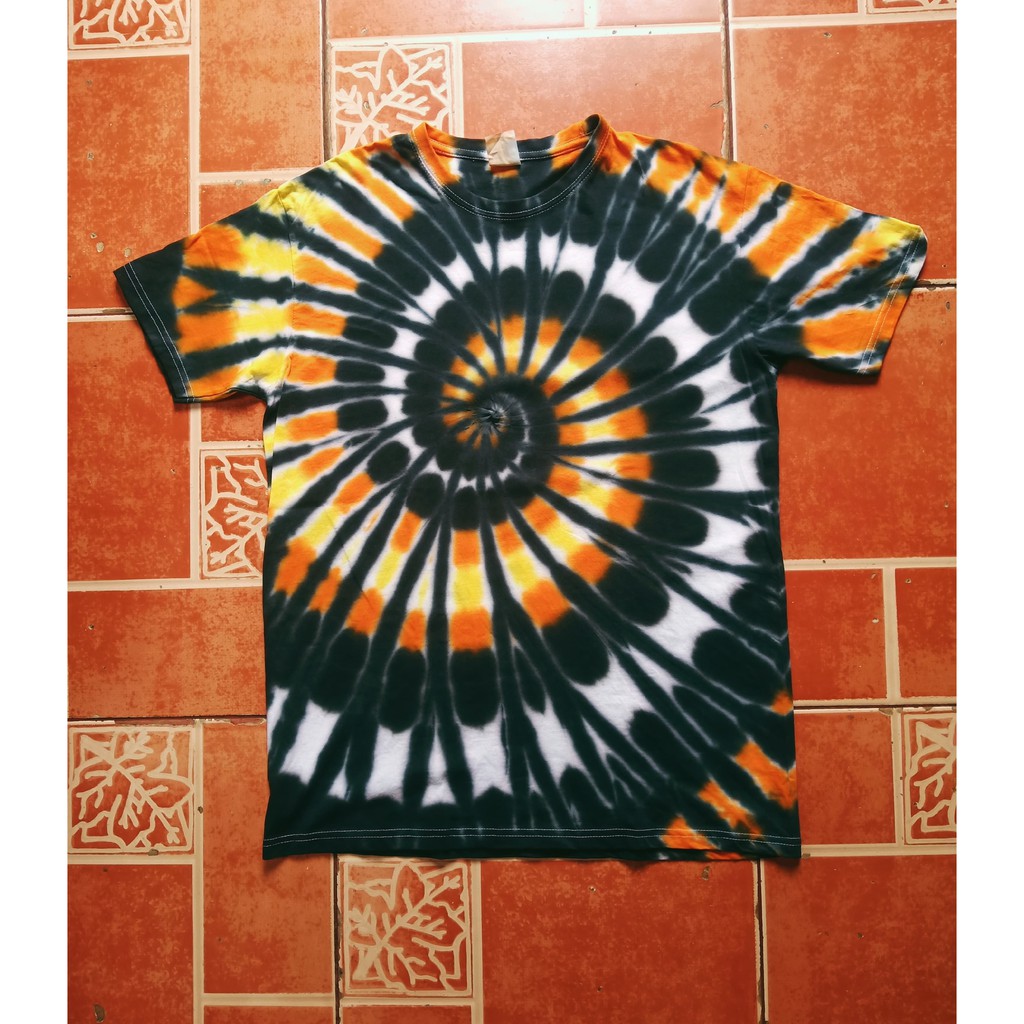 Prototype X Hand made Tie dye Shirt (Black, Orange, White)