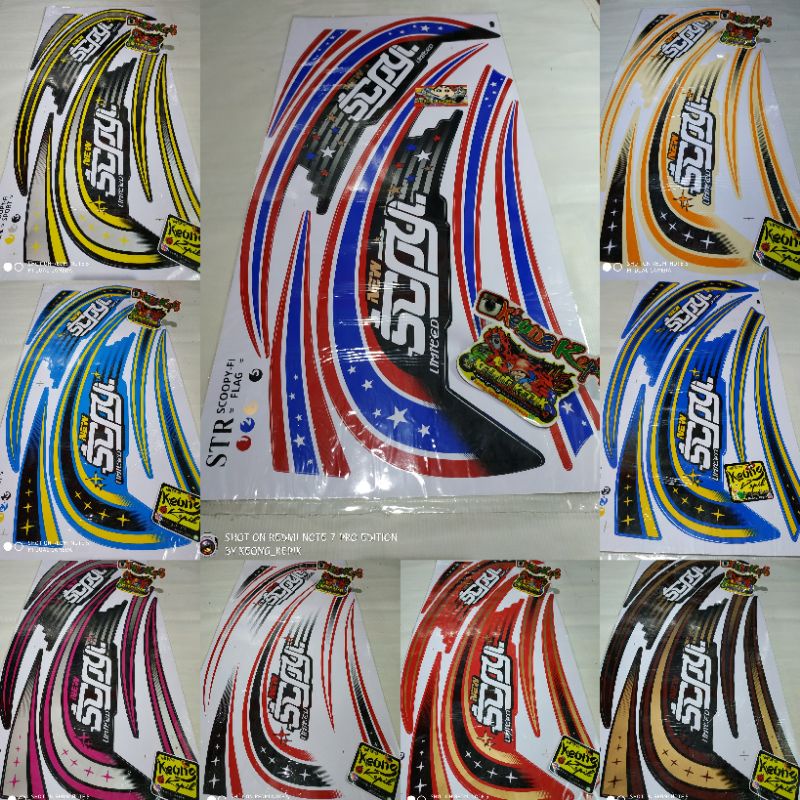 Striping Sticker LIS Variation THAILAND Motorcycle HONDA MOTIF NEW-FI ...
