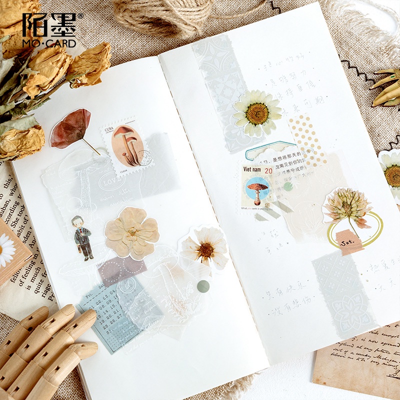 46pcs/lot Flower Poetry Kawaii Sticker Decoration Diy Scrapbooking ...