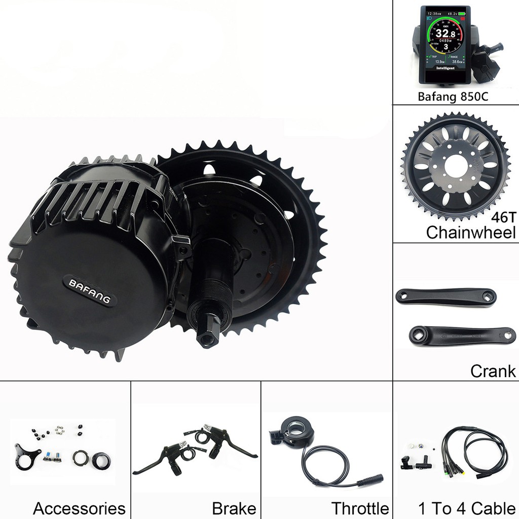 Bafang 8fun 48v 1000w BBSHD BBS03 electric e bike motor mid drive motor kits 850C display Shopee Philippines