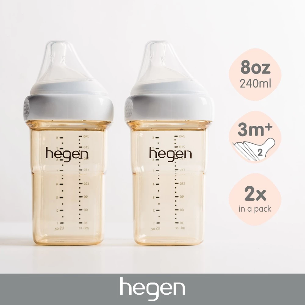 Hegen 8oz Feeding Bottle, 2-Pack