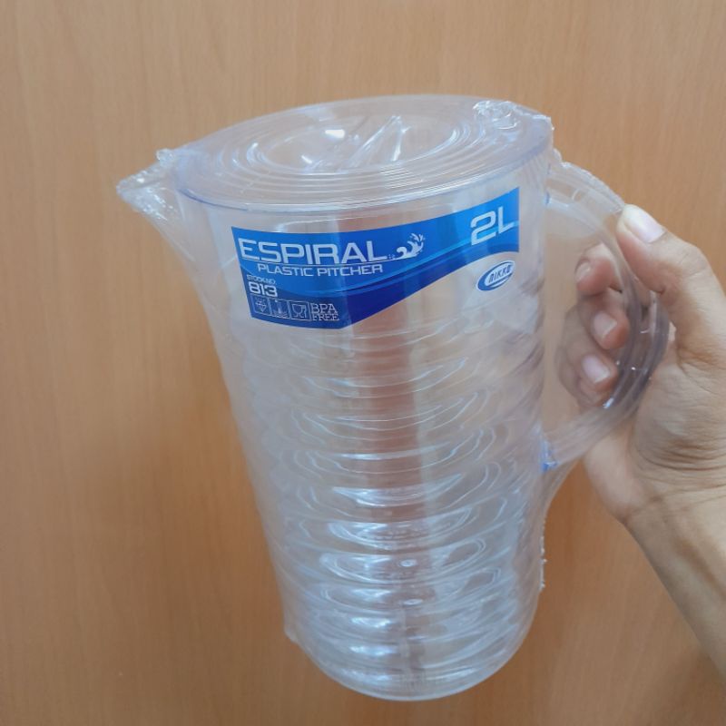 pitcher espiral plastic nikko pitcher bpa free 2L cold water reusable