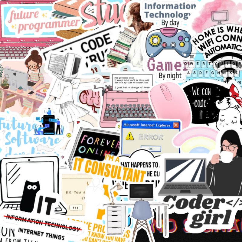 30-100 pcs Information technology Stickers | Shopee Philippines