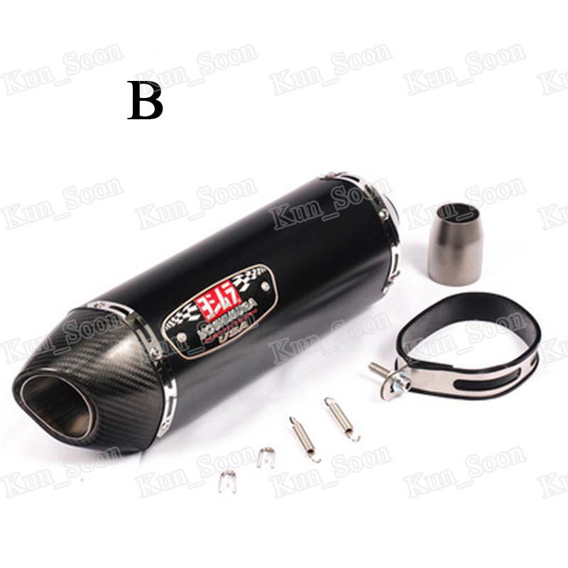 Real Carbon Fiber Moto Exhaust Muffler Pipe R77 Yoshimura Modification ...