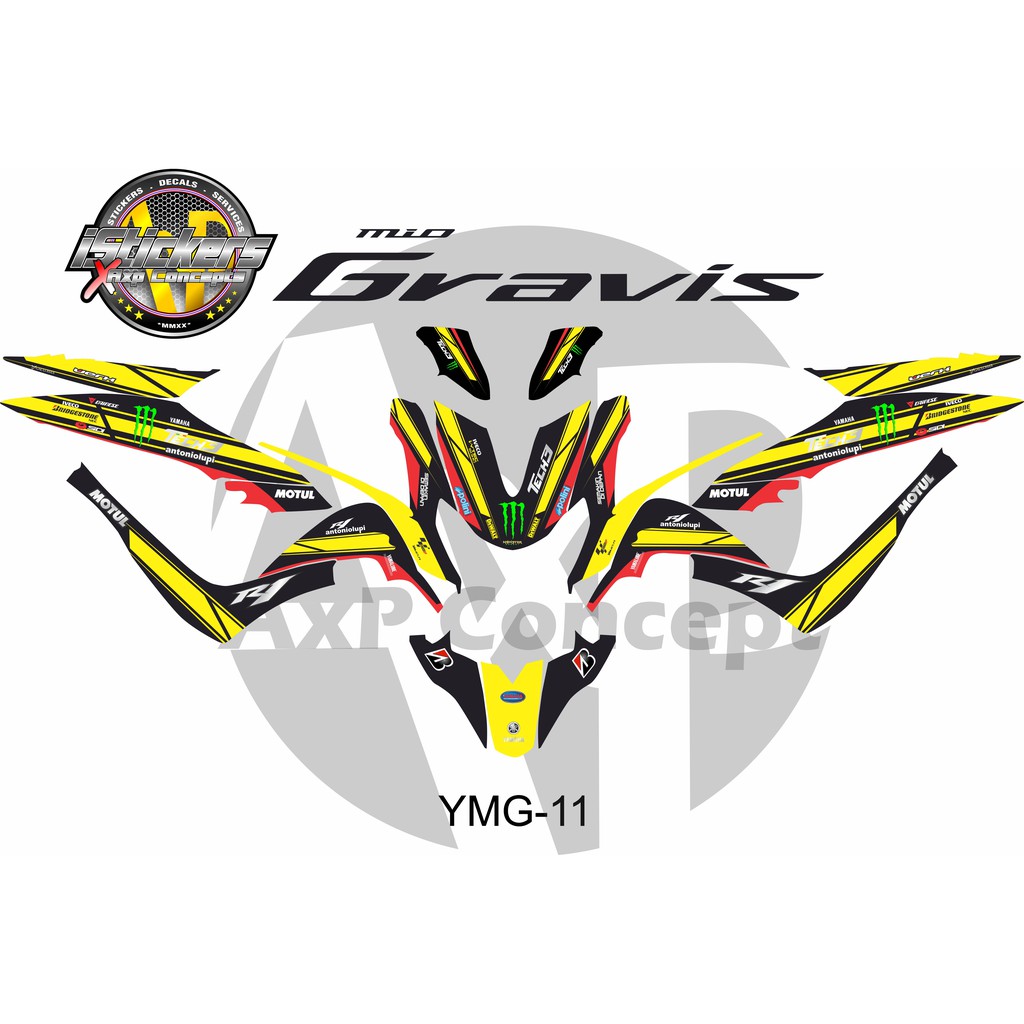 Yamaha Mio Gravis Decal Kit YMG-11 | Shopee Philippines