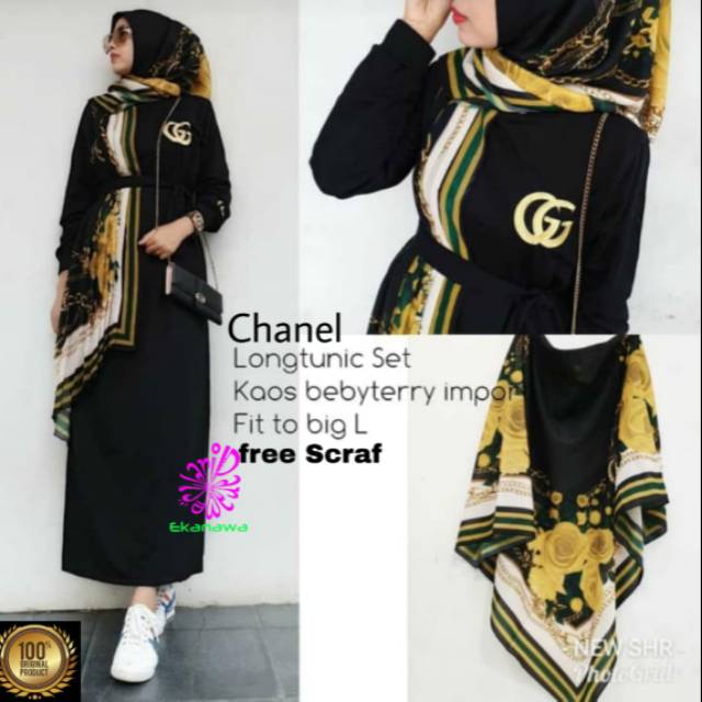 Set black (free scraf) | Shopee Philippines