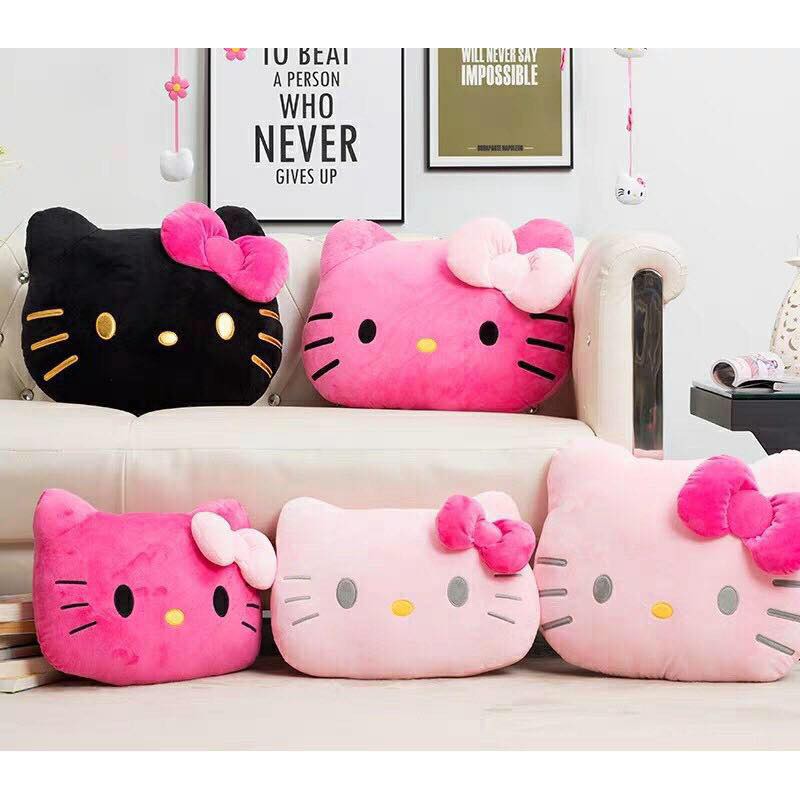 Hello kitty face store pillow