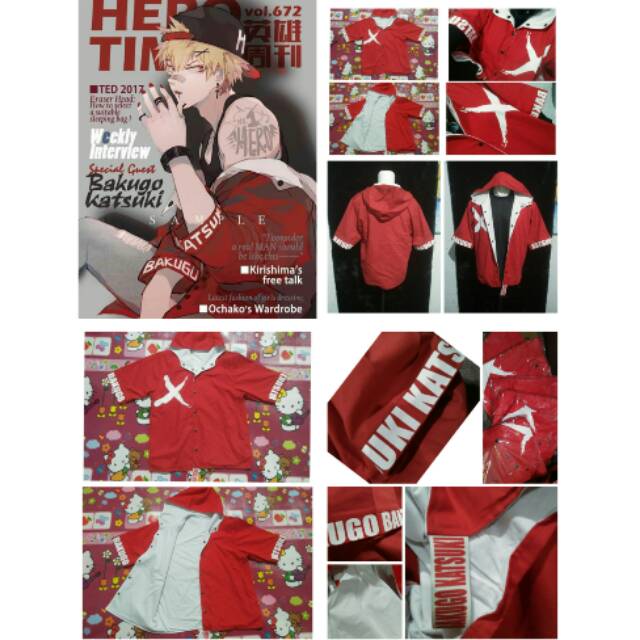 Bakugo katsuki/my hero academia time magazine casual cosplay costume ...