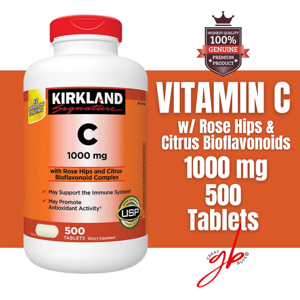 Kirkland Signature Vitamin C 1000 mg., 500 Tablets (2 Pack)