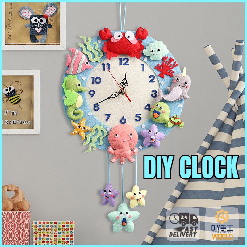 Kids Handmade Material Kits - Children's Wall Clock / Creative Clock ...