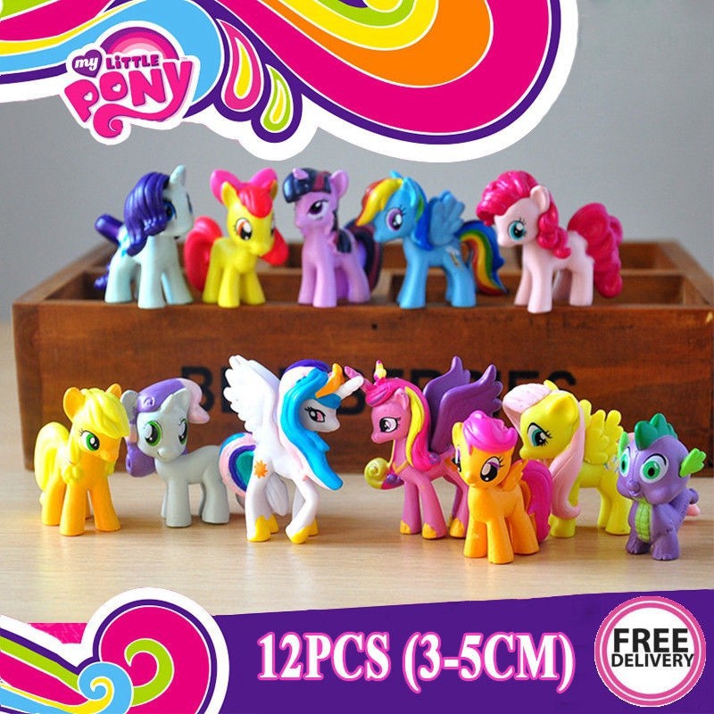 My Little Pony Figures Toys Mini Unicorn Fluttershy Rainbow Dash