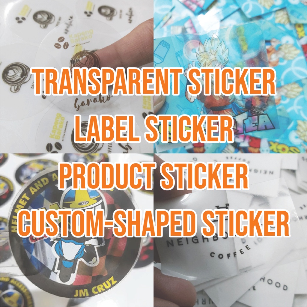 Transparent Sticker | Label Sticker | Sticker w/ Print | Product ...