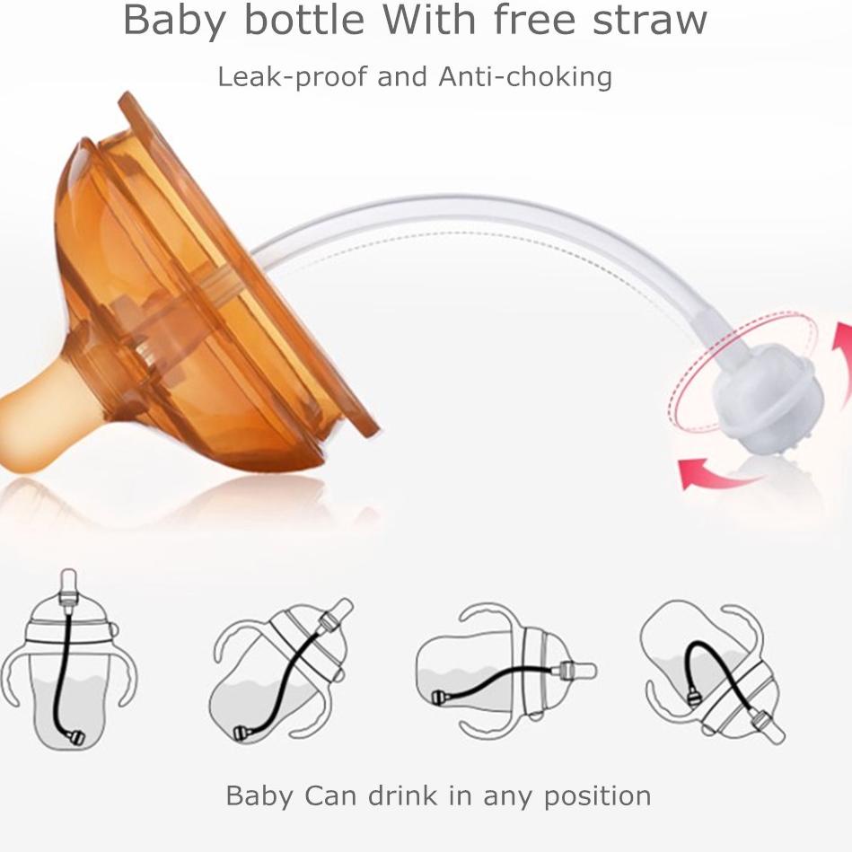 Terlarizzz Piko pacifier Wide Neck Baby Bottle 1 PCS With Straws