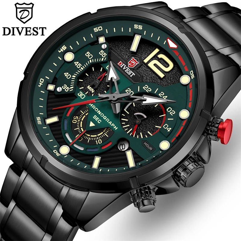 DIVEST Brand Men's Watches Fashion Business Calendar Sport Quartz