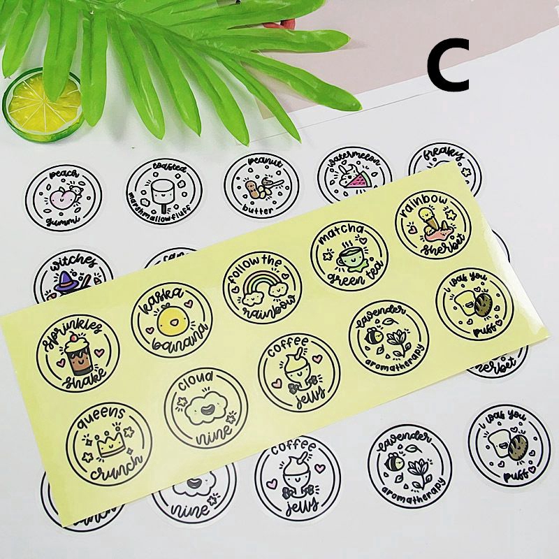 50Pcs Waterproof Sticker Containers Storage Box Slime Supplies DIY ...