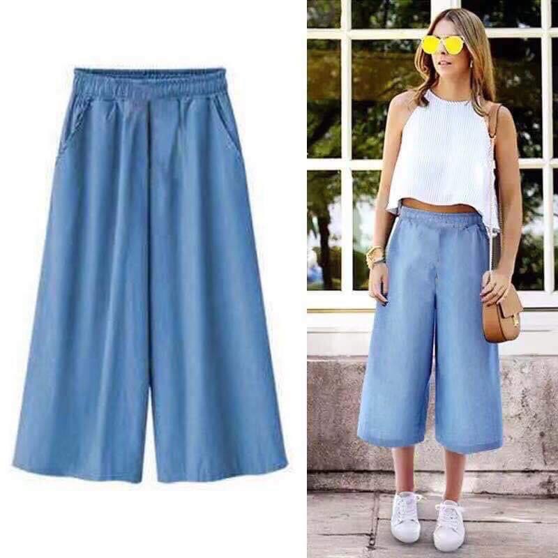 Fashion Casual Denim Square Pants Shopee Philippines