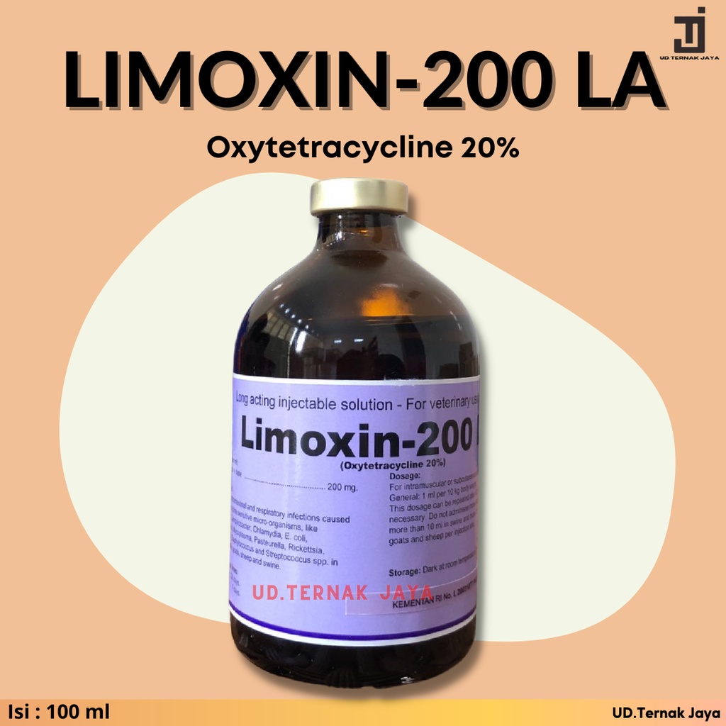 Limoxin 200 LA Contents 100ml Long Acting Antibiotic Injection Broad