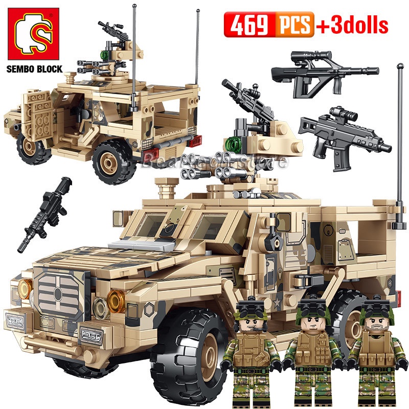 №□City Military Lego Technic Heavy Trucks Building Blocks WW2