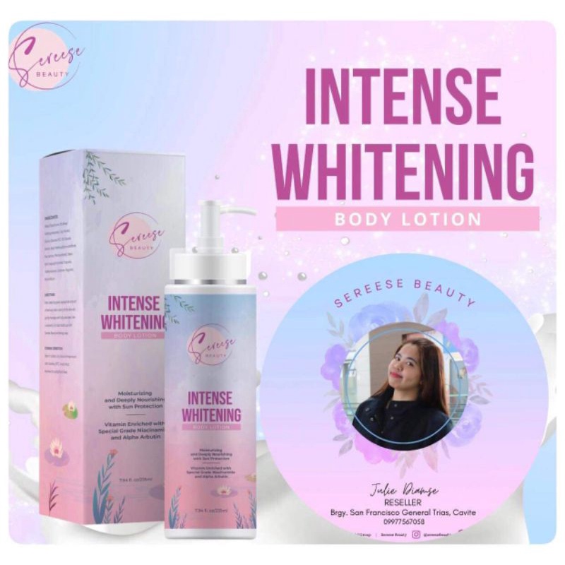 Sereese Beauty INTENSE WHITENING BODY LOTION (original) | Shopee