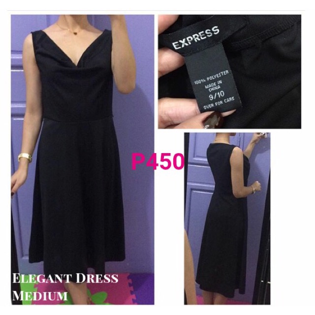 Black Formal Dress Express Brand Shopee Philippines