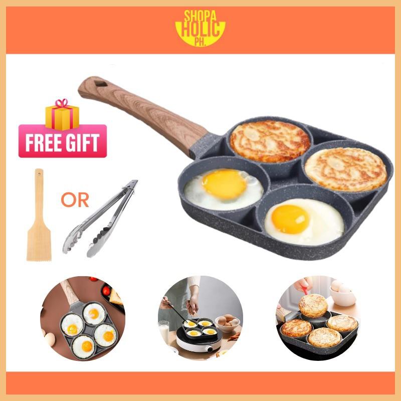 For Family 4 Holes Egg Fry Pan Pancake Maker Non-stick Egg Burger