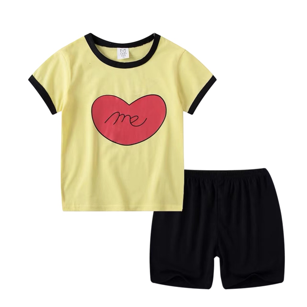 A2Z 4 Kids Girls/Boys 2-Piece Set - T-Shirt & Shorts, Short Sleeve Raglan Style 6 thumbnail image