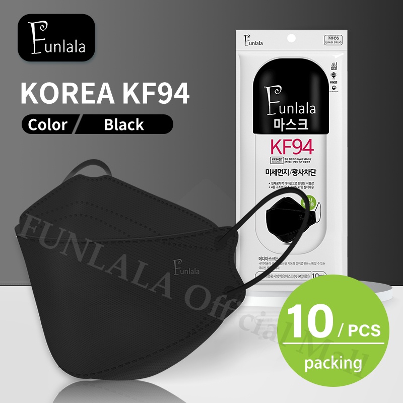 FUNLALA kf94 mask original 50 pcs korea KF94 Respirator Face Mask