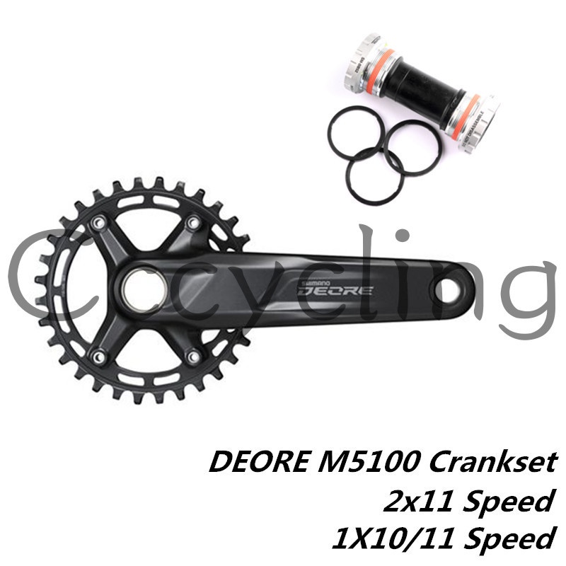 SHIMANO DEORE M5100 Crankset FC M5100 1x10 11 Speed 2X11 Speed 30 32T 36 26T 170 175mm Crankset MTB Crankset crankset mtb crankset hollowtech shimano crankset deore crankset 1x crankset hollowtech 2x ...