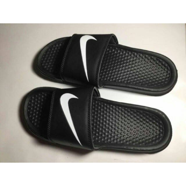 Nike black and white slippers Shopee Philippines