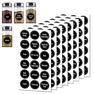 Seasoning Labels Self-Adhesive Waterproof Preprinted Transparent Black White  Letter Stickers for Kitchen Jars Cans Spice Labels - AliExpress