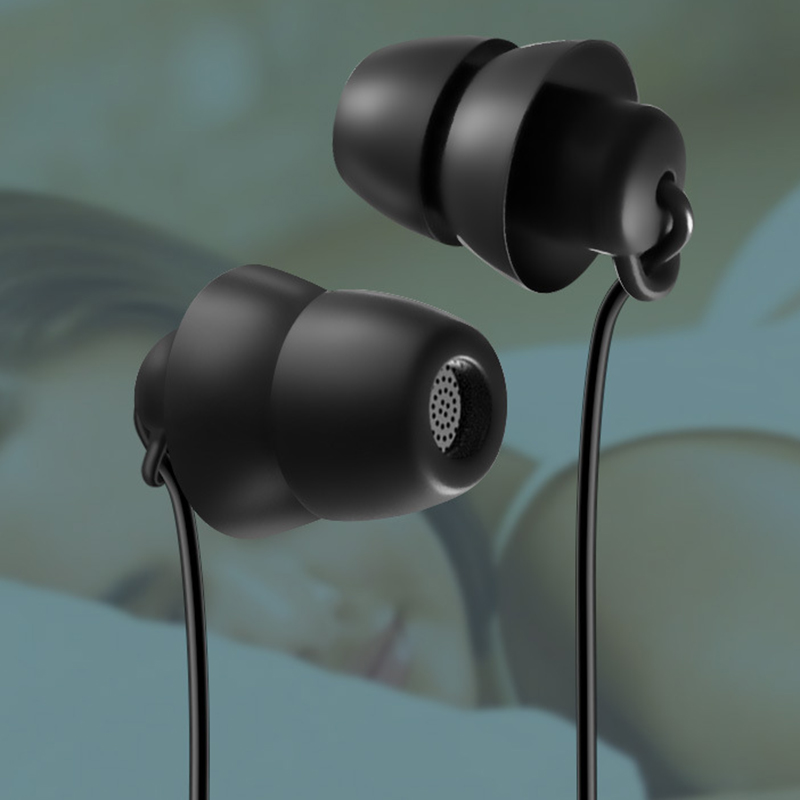 Inear Heavy Bass Wirecontrolled Wired Headset Side Sleep Soft