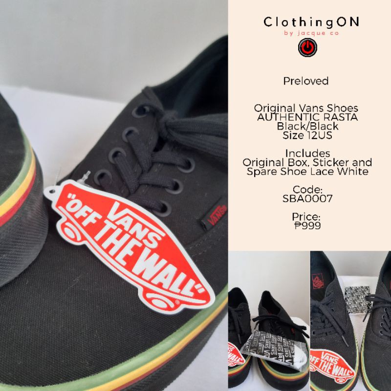 Vans 2024 authentic rasta