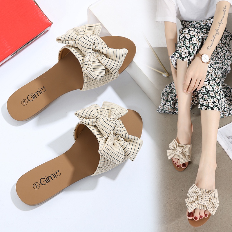 Summer women shoes GIMI fashion flat slippers AY-1002# | Shopee Philippines