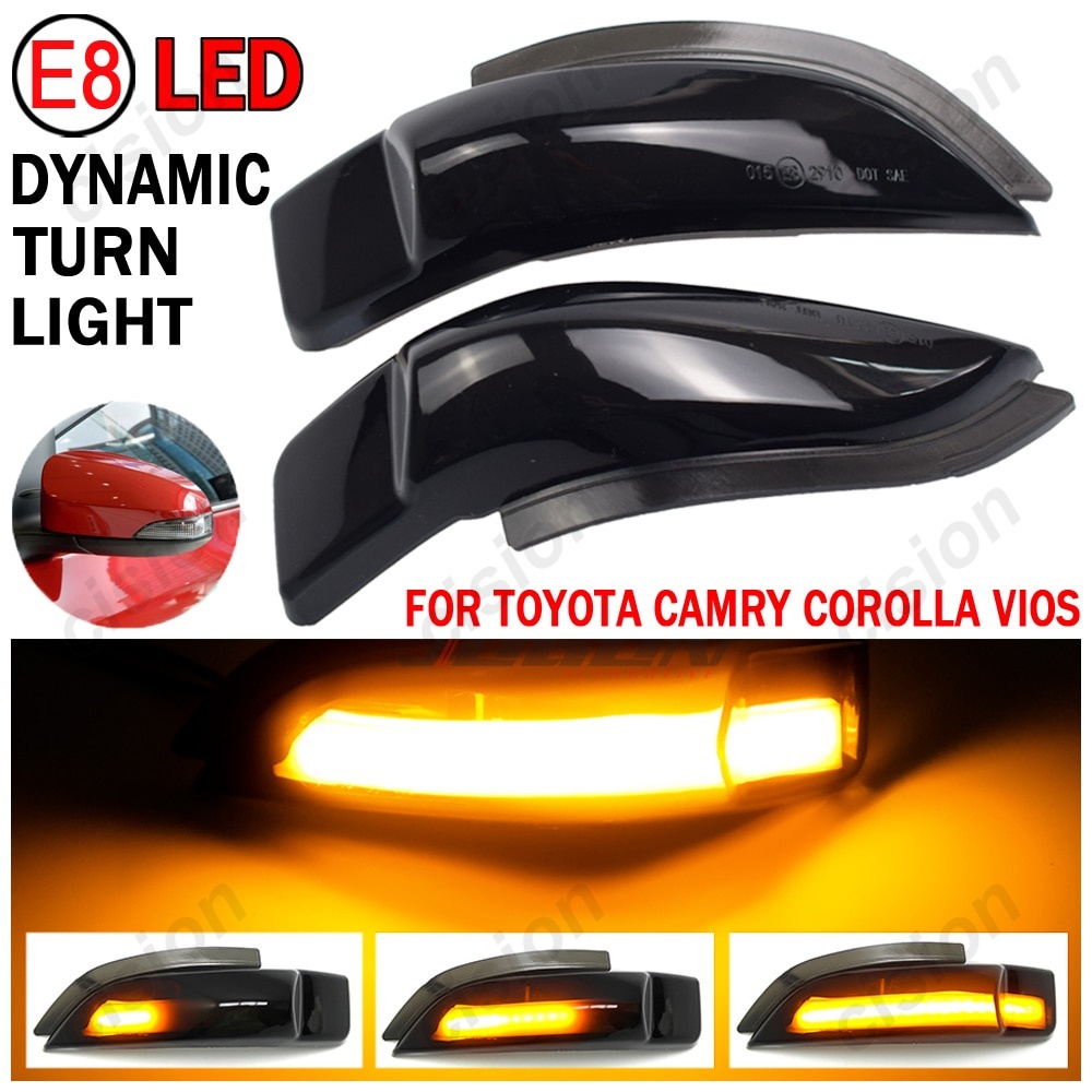 2pcs Flowing Blink Lamp Dynamic Side Mirror LED Turn Signal Light