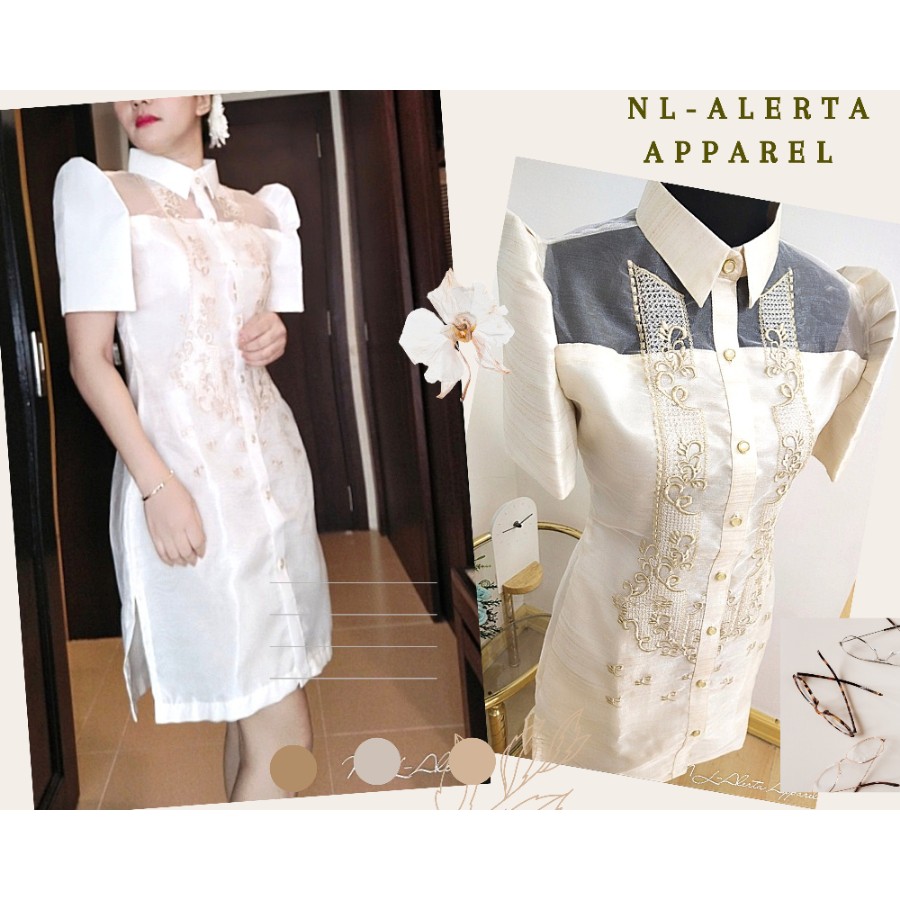 MODERN FILIPINIANA BARONG MESTIZA DRESS FOR WOMEN Shopee Philippines