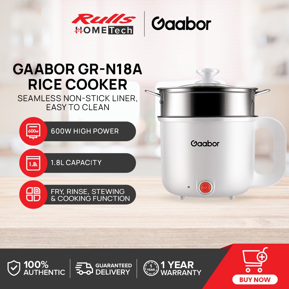 Gaabor GRN18A Rice Cooker 1.8L Multifunction Cooker NonStick Inner