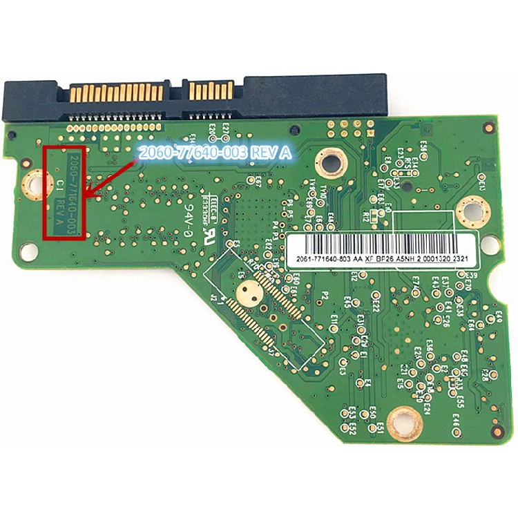 PCB 102107 2060-771640-003 REV A WESTERN WD2500AAKX-753CA0 771640