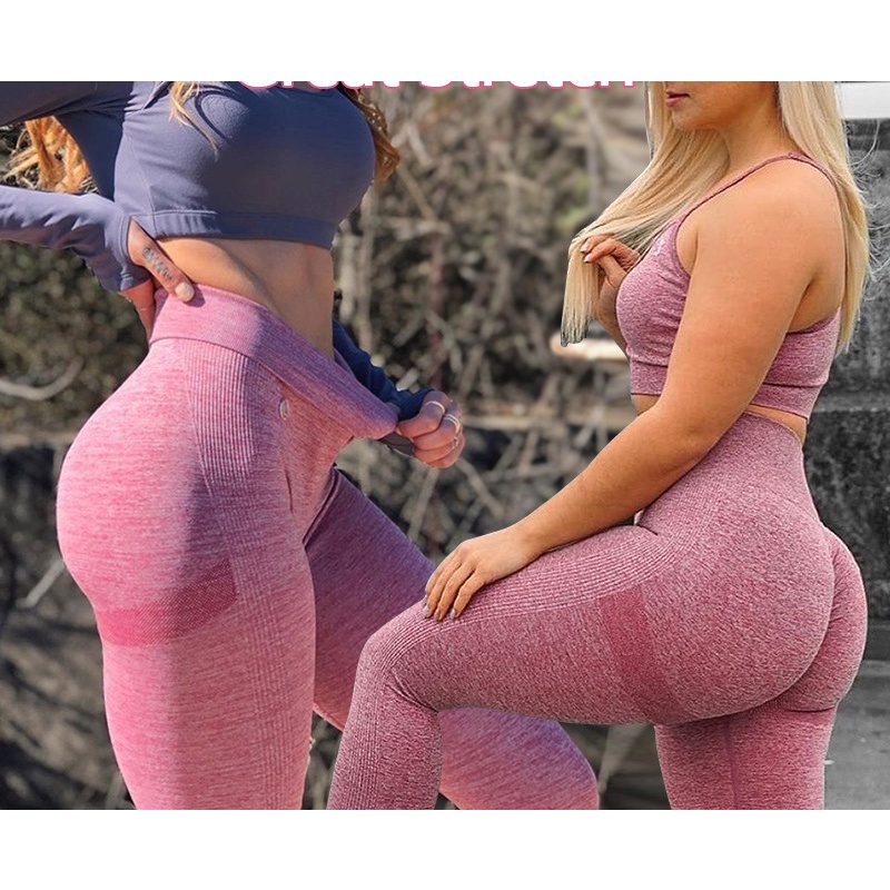 Women Bubble Butt Yoga Pants Hip Push Up Gym Seamless Workout