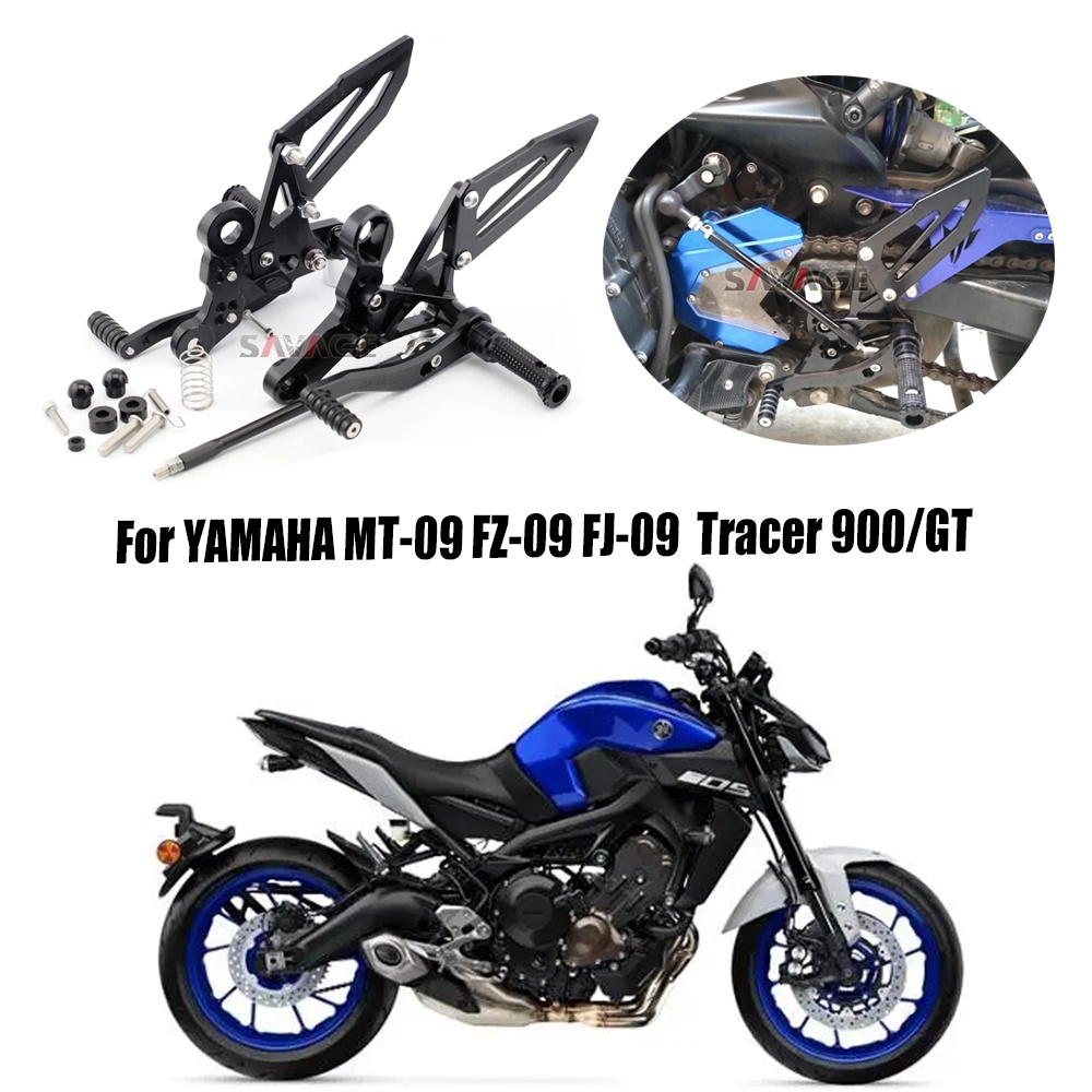 Rider Front Footrest Foot Pegs For YAMAHA MT-09 FZ-09 FJ-09 MT09 Tracer ...