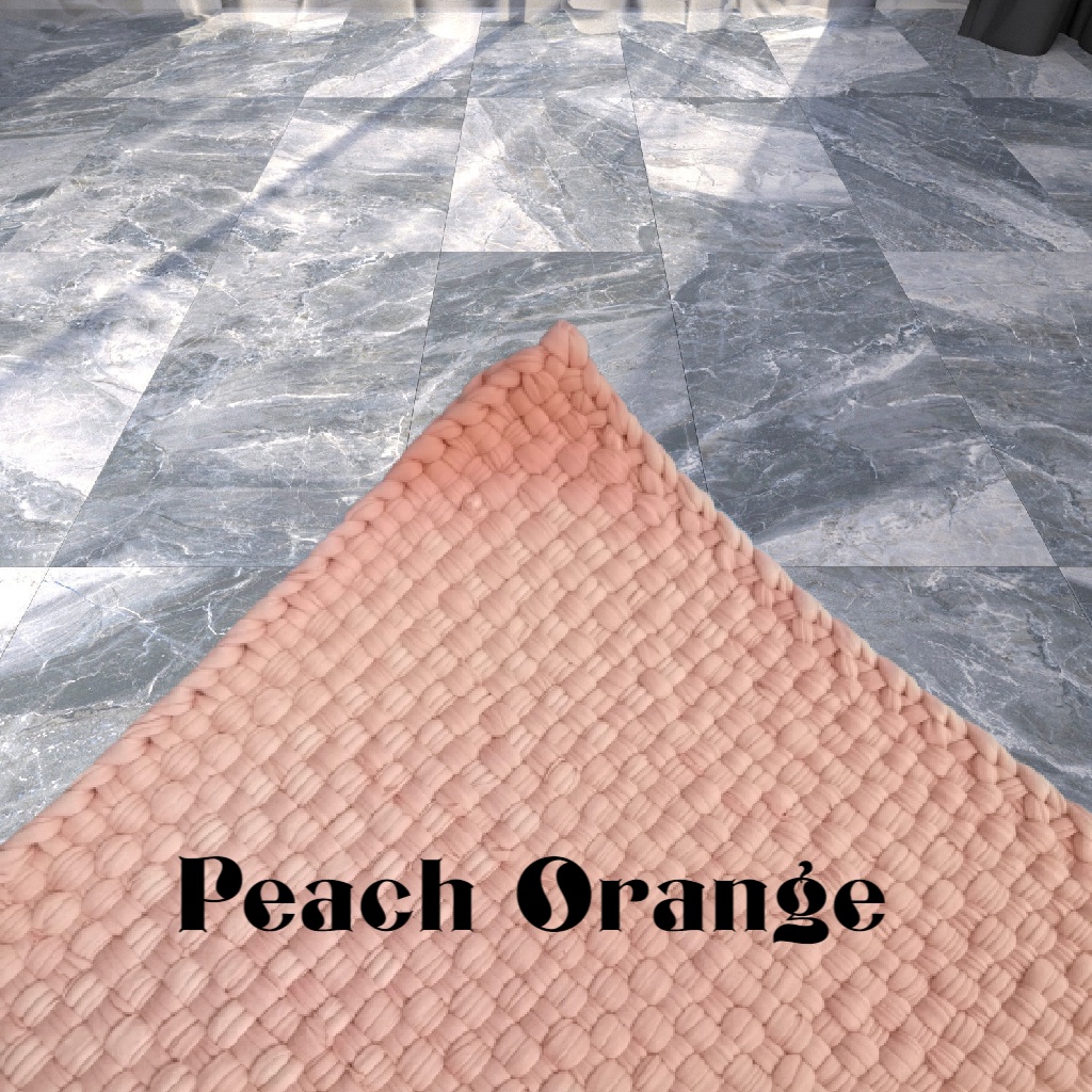Basahan Doormat Foot Rugs in Medium Size - Shades of Orange and Peach ...