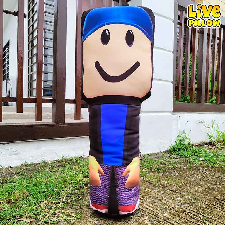 LIVEPILLOW Roblox NOOB merchandise Bolster Pillow SET with Zipper BIG ...