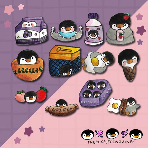 Purple 2024 penguin squishy