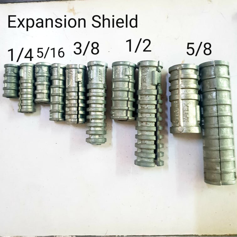 EXPANSION SHIELD only 1/4, 5/16 3/8, 1/2, 5/8 Lag screw not included Shopee Philippines