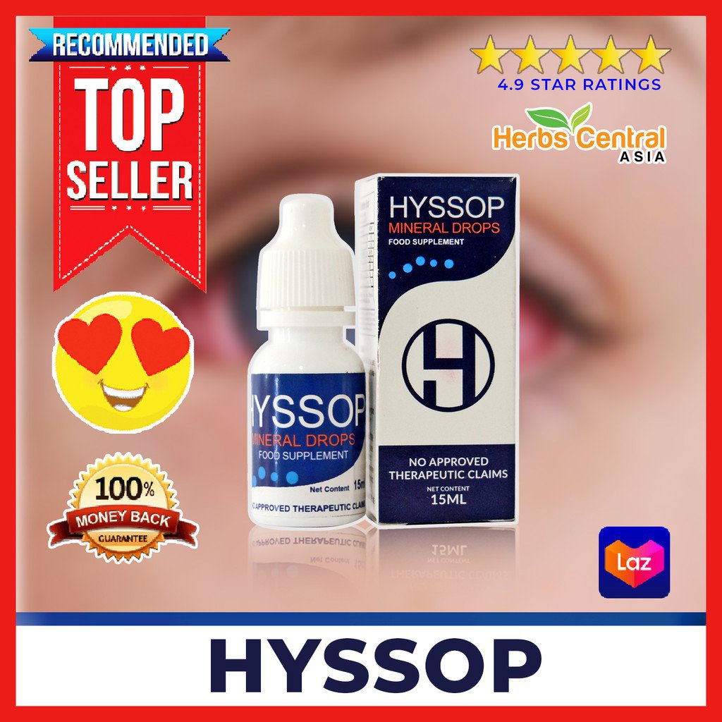 100 Authentic Hyssop Mineral Eye Drops for Eye Care Shopee Philippines
