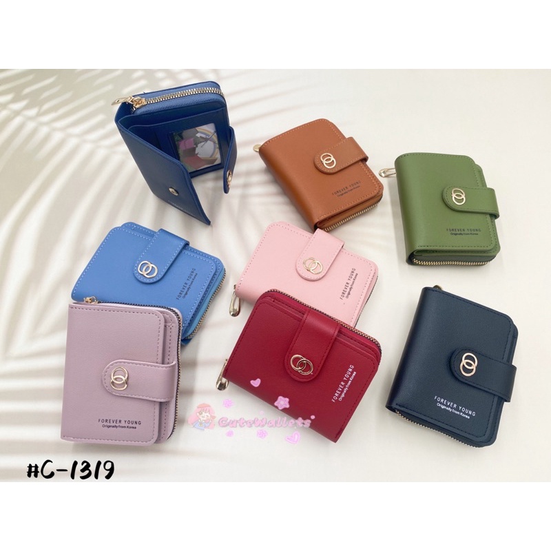Korean new style ladies cuteWallets Luxury 2in1 Zipper wallet card