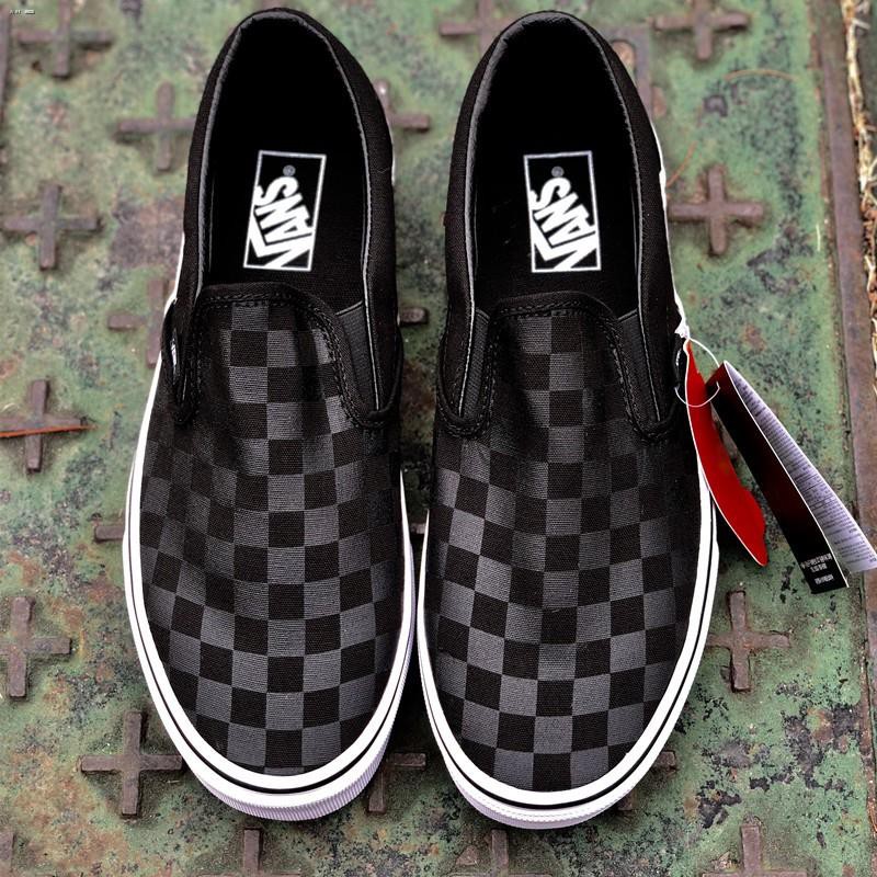 All black outlet checkered vans