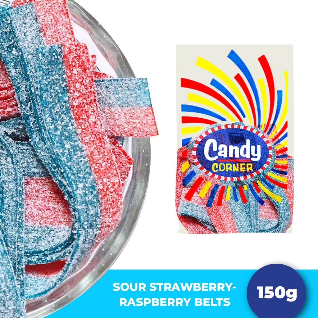 Fini Strawberry-Raspberry Sour Belts Gummy 150g | Shopee Philippines