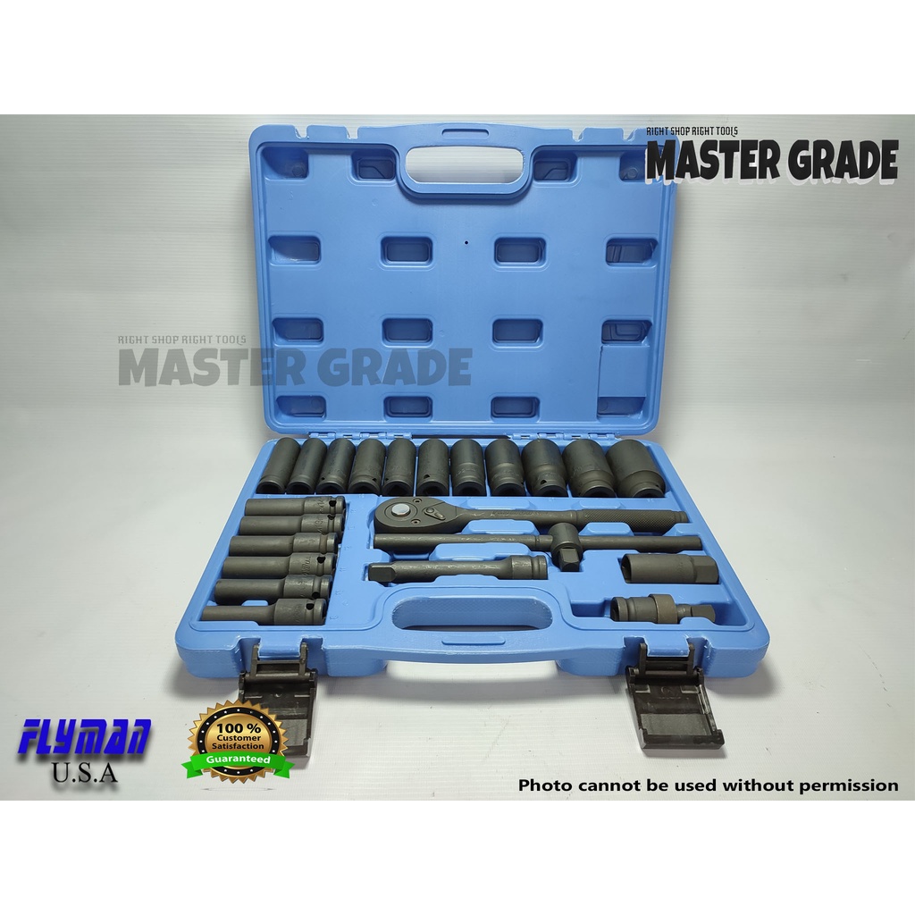 MG ORIGINAL FLYMAN HEAVY DUTY 22PCS DEEP SOCKET SET (COD) | Shopee ...