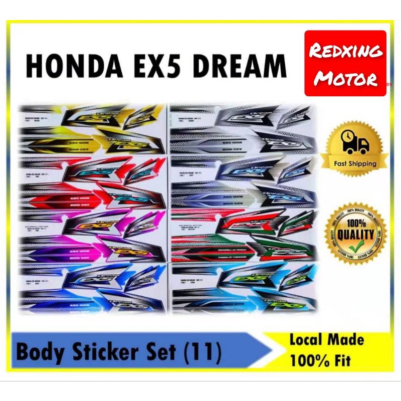 STRIPE HONDA EX5/ EX5 DREAM STICKER (11) DESIGN VIETNAM STYLE CUSTOM ...