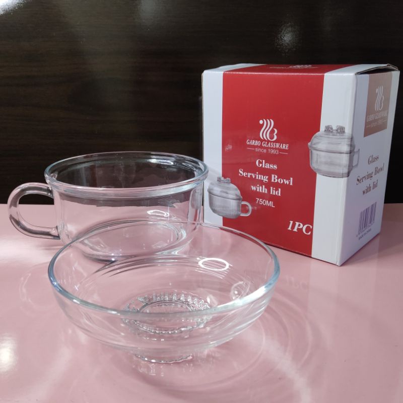 2in1 Glass Serving Bowl With Glass Lid 750ml High Quality Glass Product